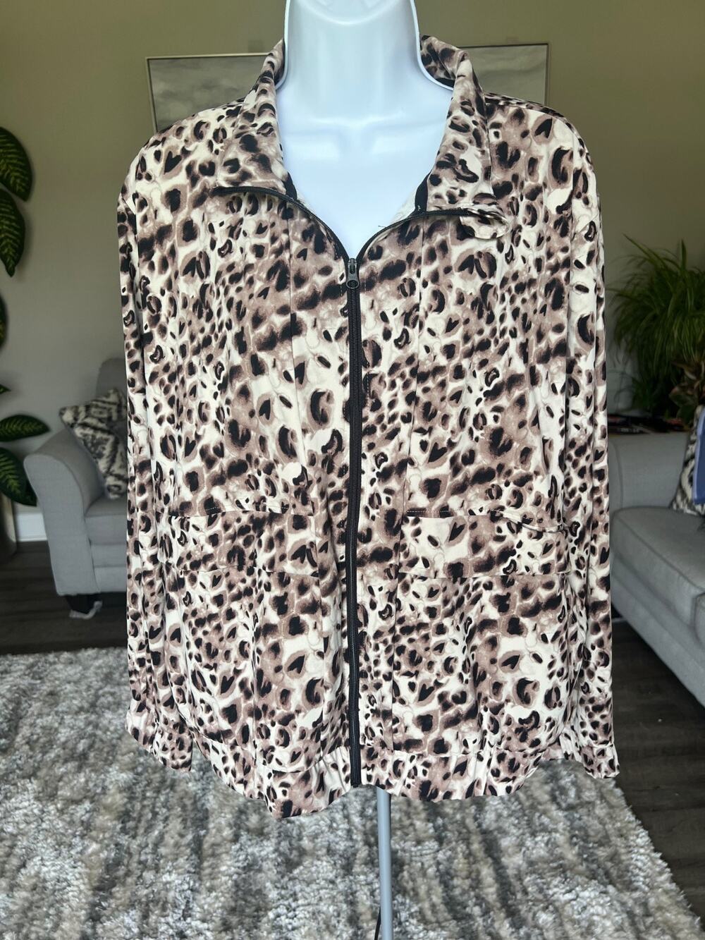 Member's Mark Women's Leopard Print‎ Large Jacket #739
